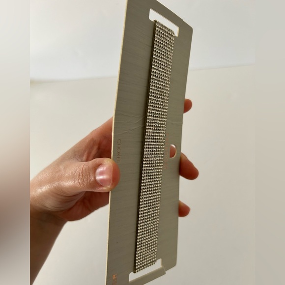 Topshop Freedom Silver Rhinestone Choker Necklace - NWT - Picture 6 of 9